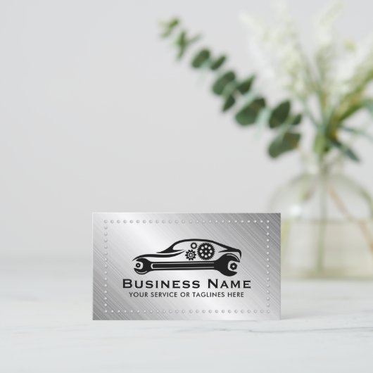 自動修理プロフェッショナルメタルカー車の 名刺 (スタンド正面)