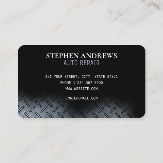 自動修理プロフェッショナル車の技術者 名刺 (裏面)