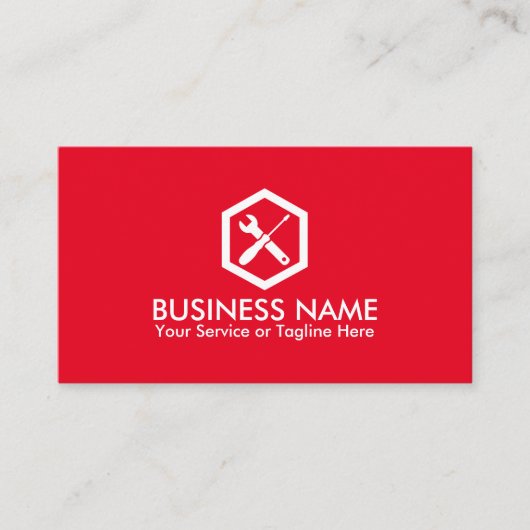 自動修理便利便保守サービス平赤 名刺 (正面)