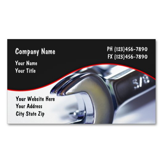 自動修理名刺マグネット マグネット名刺 (正面)