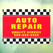 自動修理工場のパーソナライズ確認フラグのバナー ウィンドウサイン (シート3)