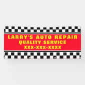 自動修理工場のパーソナライズ確認フラグ 横断幕 (横)