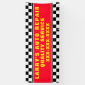 自動修理工場のパーソナライズ確認フラグ 横断幕 (縦)