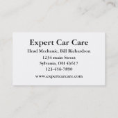 自動修理工場の名刺 名刺 (裏面)
