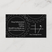 自動修理工場の名刺 名刺 (裏面)