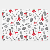 自動修理技術者の整備士 ラッピングペーパーシート (正面2)