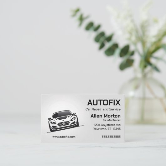 自動修理整備士部品販売 名刺 (スタンド正面)