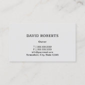 自動修理車のギア&レンチネイビーブルー整備士 名刺 (裏面)