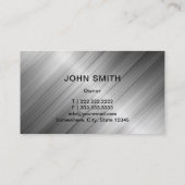 自動修理車のメタリックカー整備士 名刺 (裏面)