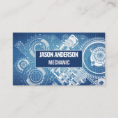 自動修理車の産業ギア整備士 名刺 (正面)