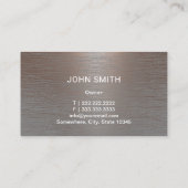 自動修理車ロゴ車の整備士メタリック 名刺 (裏面)