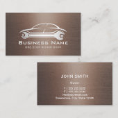 自動修理車ロゴ車の整備士青銅 名刺 (正面/裏面)