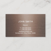 自動修理車ロゴ車の整備士青銅 名刺 (裏面)