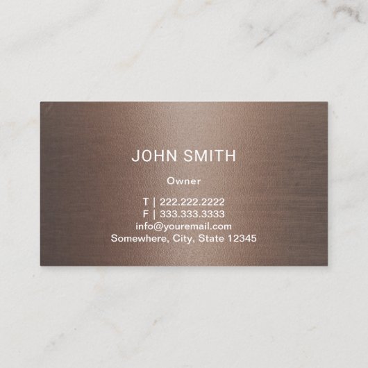 自動修理車ロゴ車の整備士青銅 名刺 (裏面)