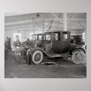 自動修理車庫, 1926.ヴィンテージ写真 ポスター