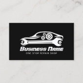 自動修理車&レンチブラック車の整備士 名刺 (正面)