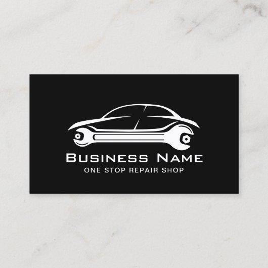 自動修理車&レンチロゴ車の整備士 名刺 (正面)