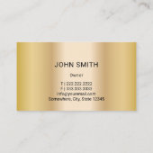 自動修理車&レンチ金ゴールド車の整備士 名刺 (裏面)