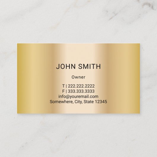 自動修理車&レンチ金ゴールド車の整備士 名刺 (裏面)