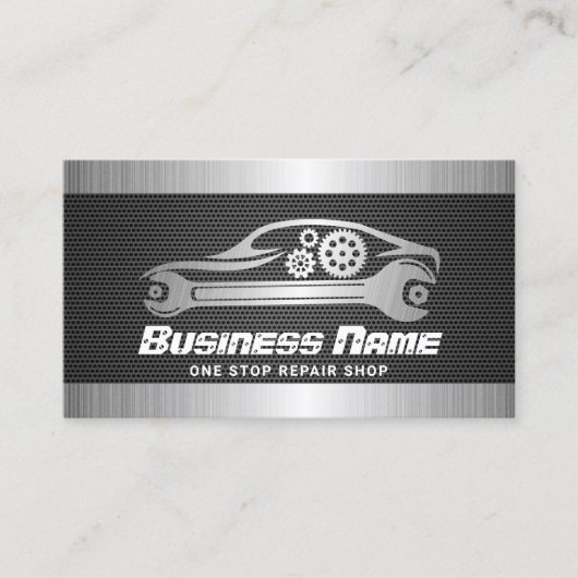 自動修理金属カーレンチプロフェッショナル整備士 名刺 (正面)