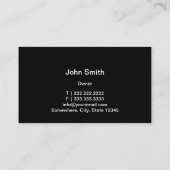 自動修車の復クール車形鋼 名刺 (裏面)