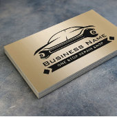 自動修車の復モダン金ゴールド車整備士 名刺