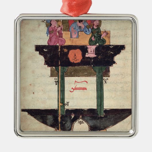 自動化された姿が付いている水時計 メタルオーナメント (正面)