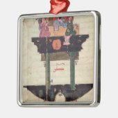 自動化された姿が付いている水時計 メタルオーナメント (左)