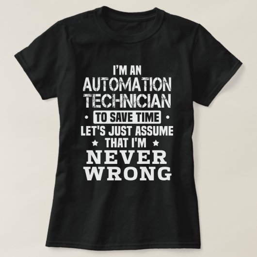 自動化技術者 Tシャツ (デザイン正面)
