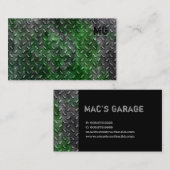 自動名刺の建設請負業者の金属2 名刺 (正面/裏面)