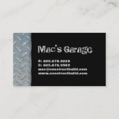 自動名刺の建設請負業者の金属 名刺 (裏面)