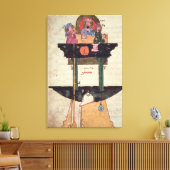 自動姿付水時計 キャンバスプリント (インサイチュ (リビング))