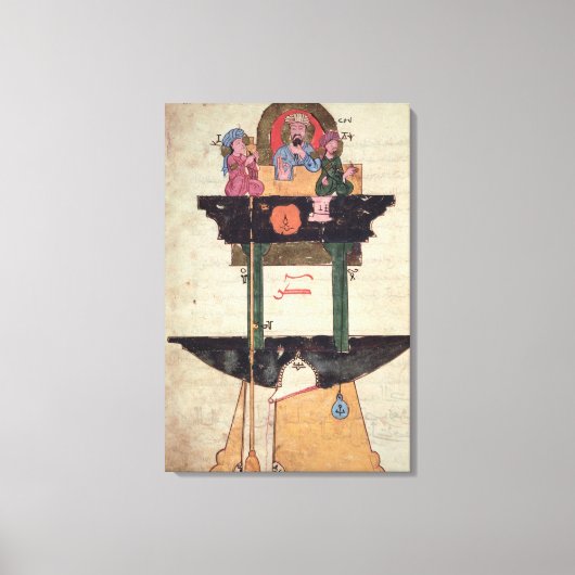 自動姿付水時計 キャンバスプリント (正面)