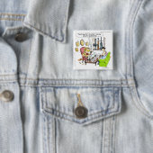 自動小銃で狩りをする面白いギフト&Tシャツ 缶バッジ (インサイチュ)
