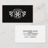 自動技術者の車の整備士修理工場サービス 名刺 (正面/裏面)