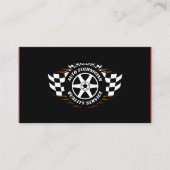 自動技術者の車の整備士修理工場サービス 名刺 (正面)