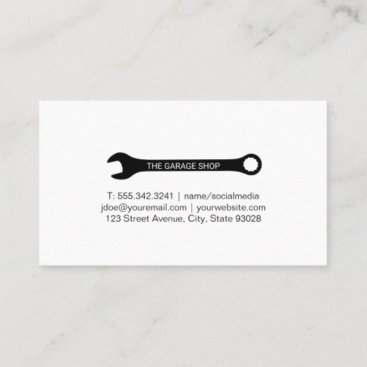 自動技術者車サービス 名刺 (裏面)