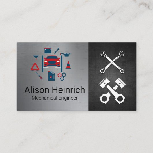 自動技術者車サービス 名刺 (正面)