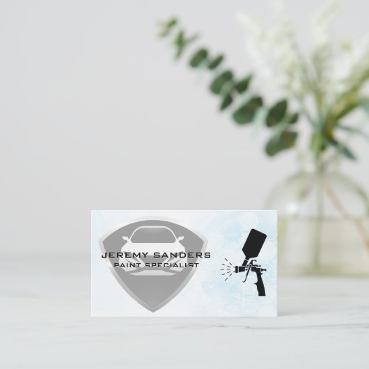 自動技術者 | 車サービス 名刺 (スタンド正面)