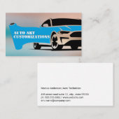 自動折り返し | 自動車のカスタマイズ 名刺 (正面/裏面)