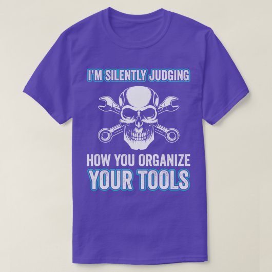 自動整備士おもしろいガレージの固定整備士ツール Tシャツ (デザイン正面)