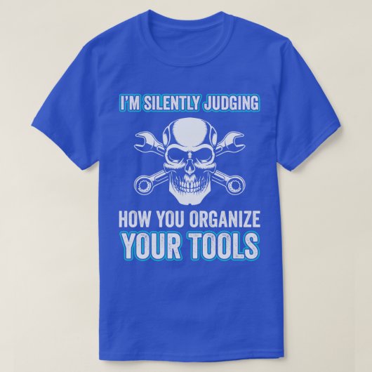 自動整備士おもしろいガレージの固定整備士ツール Tシャツ (デザイン正面)