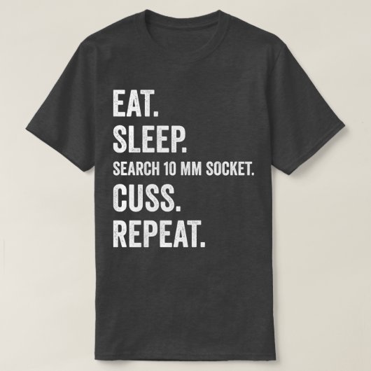 自動整備士おもしろいガレージフィックス車整備士10 mm tシャツ (デザイン正面)