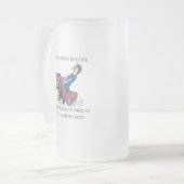 自動整備士でホーンを大きく フロストグラスビールジョッキ (正面左)