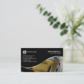 自動整備士イエローカー車の 名刺 (スタンド正面)