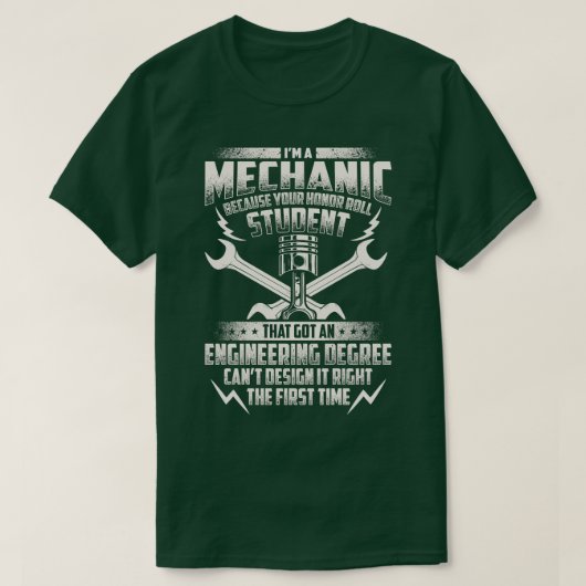 自動整備士エンジニアリング度 Tシャツ (デザイン正面)