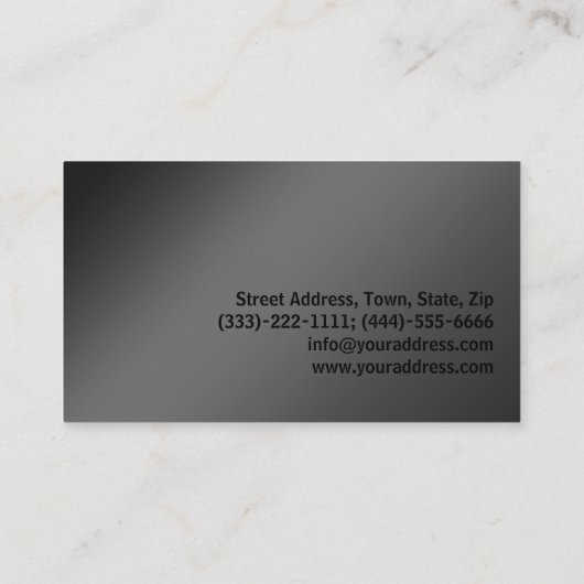 自動整備士サービスメタル名刺 名刺 (裏面)