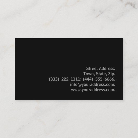 自動整備士サービス白黒カード 名刺 (裏面)