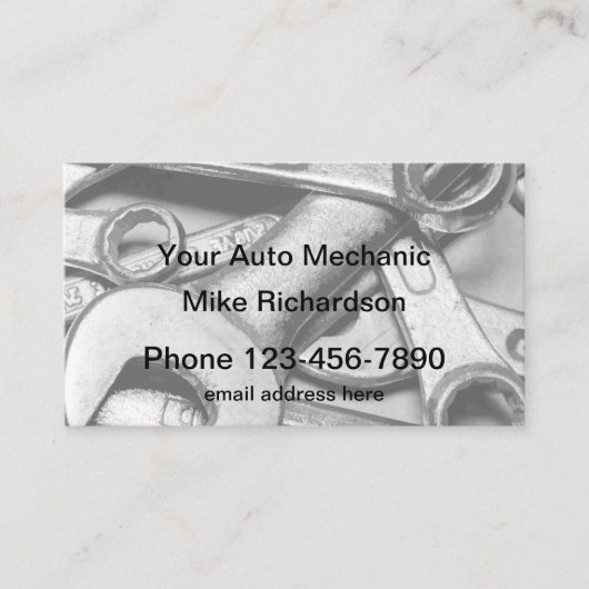 自動整備士ツールデザイン 名刺 (正面)