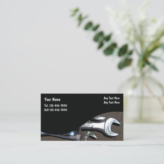 自動整備士テーマ 名刺 (スタンド正面)